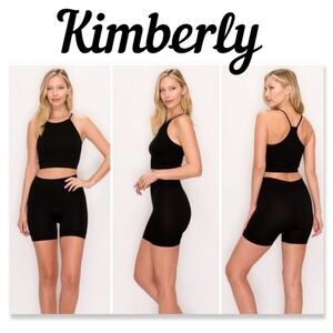 New Kimberly Ribbed Seamless Tank and Short Set